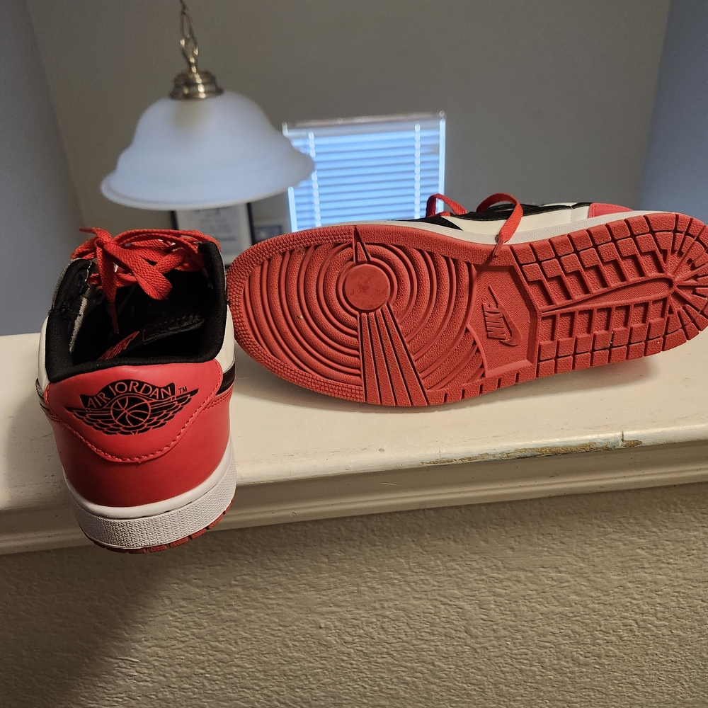 Jordan Red and Black Sneakers